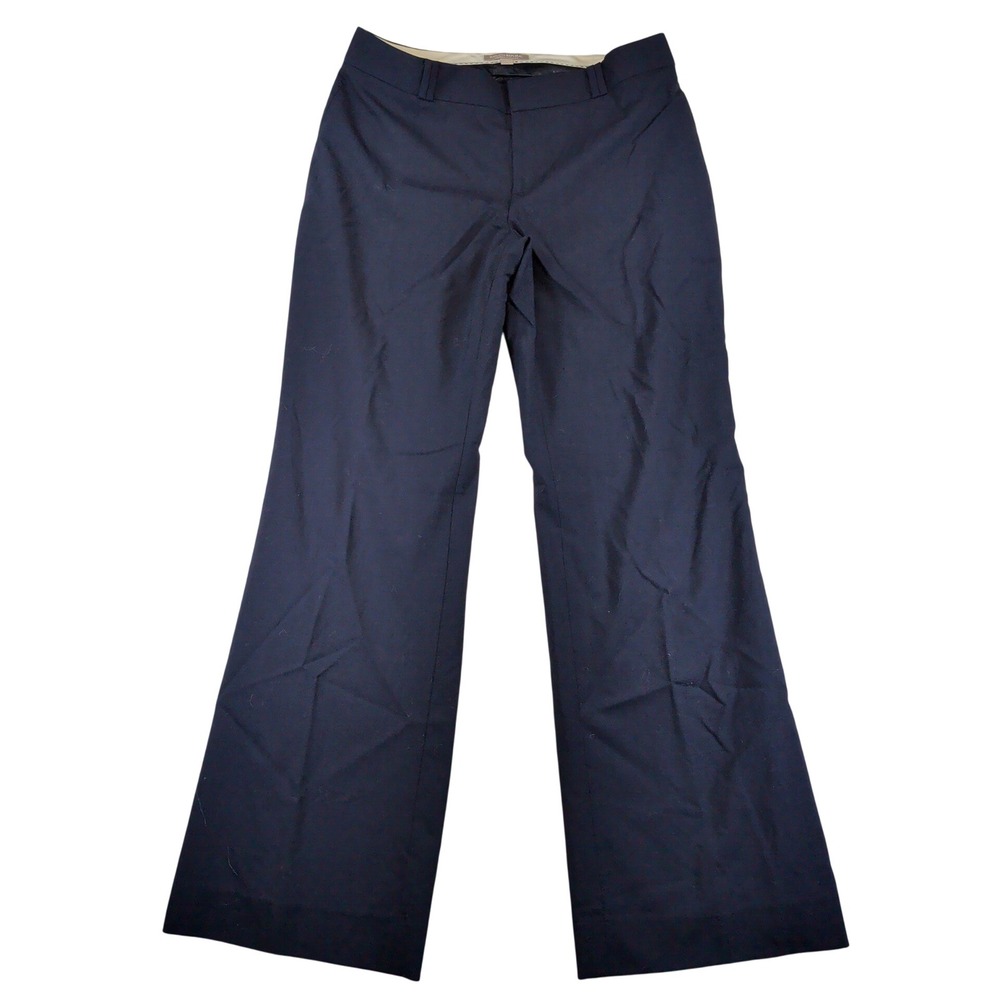 Banana Republic Jackson Curvy Fit Navy Blue Wool Blend Dress Pants Size 12